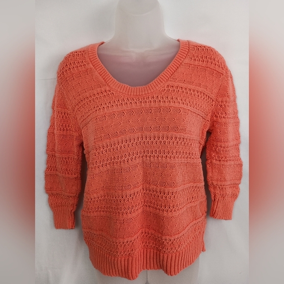2/$30 NORTHCREST Women's Coral Salmon Cabincore Sweater (#1,358)(C) - Picture 1 of 7